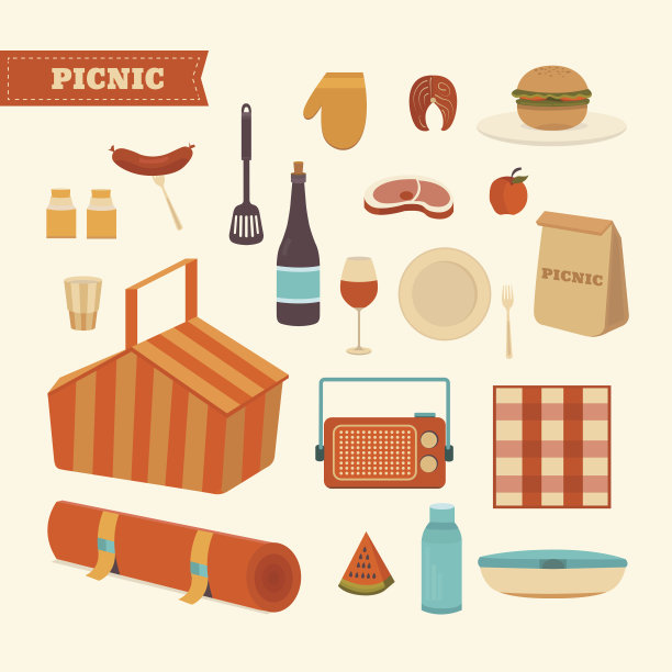 夏季野餐套餐图片下载