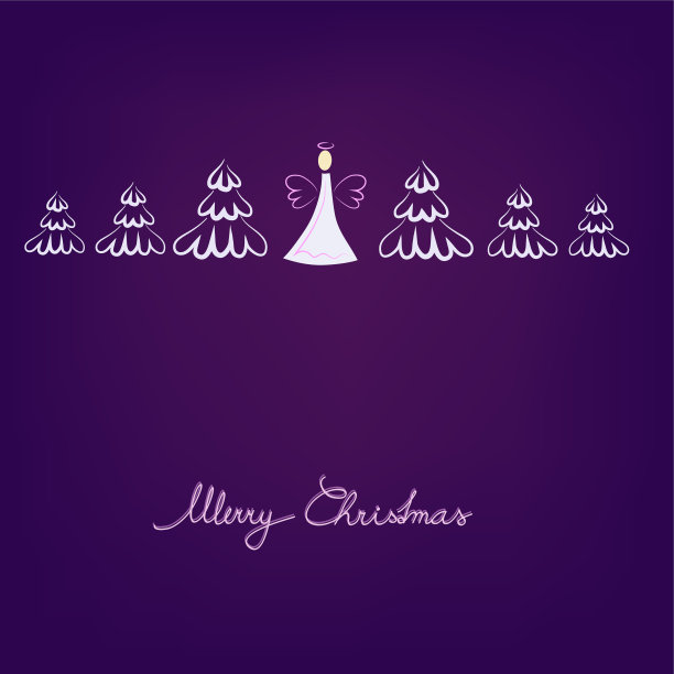 简单的圣诞贺卡插图图片下载