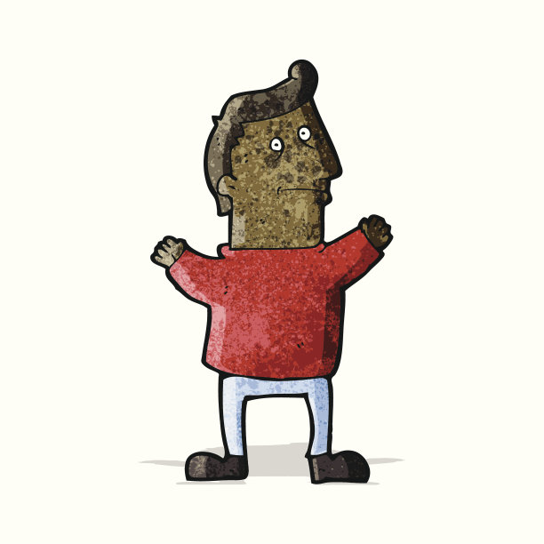 卡通挥手男人图片下载