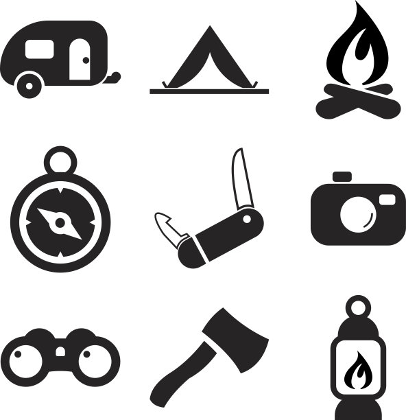 露营的图标图片下载