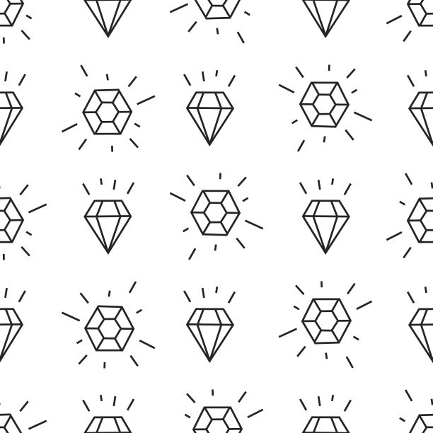 黑白风格的钻石背景。图片下载