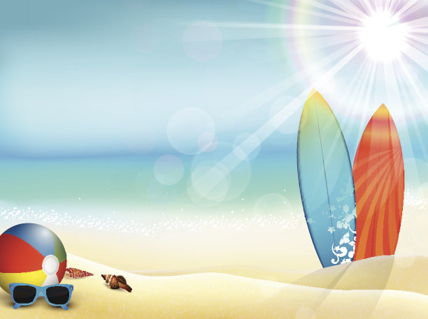 夏天去海滩度假图片下载