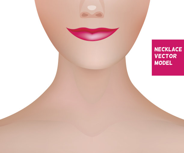 模型颈模板项链和配件图片下载