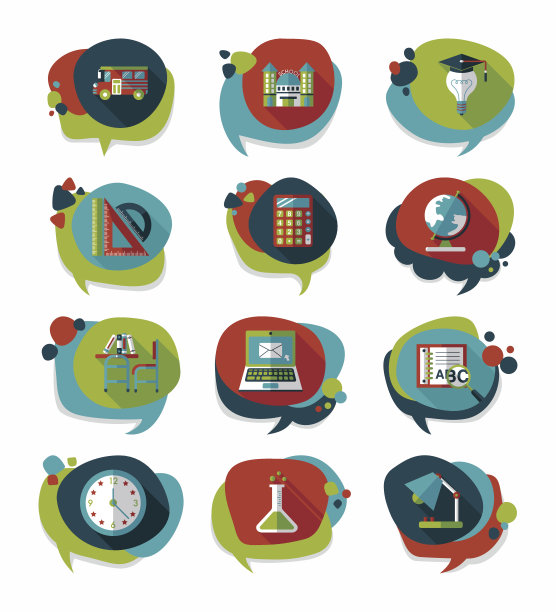 学校泡泡演讲横幅设计平面背景设置，eps10图片下载