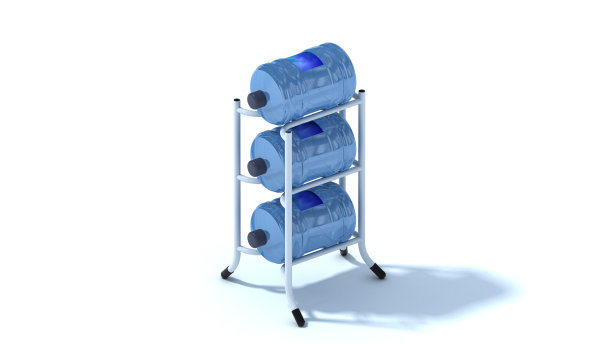 水容器，5加仑的水瓶孤立在白色背景上图片下载