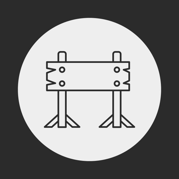 动物园标志线图标图片下载