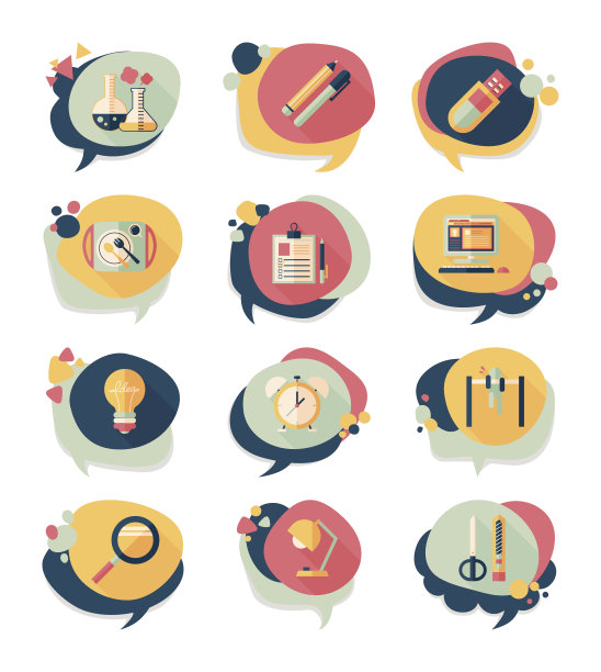 学校泡泡演讲横幅设计平面背景设置，eps10图片下载