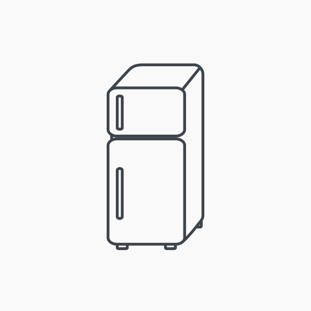 冰箱图标。冰箱的迹象。图片下载