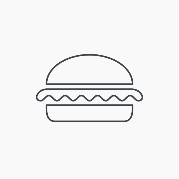 素食汉堡图标。快餐的迹象。图片下载