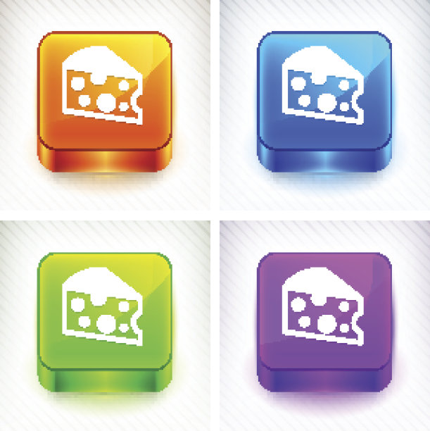 颜色方块按钮上的奶酪图片下载