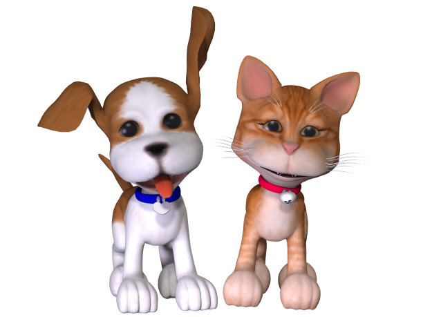 狗和猫卡通图片下载
