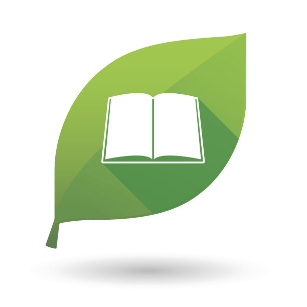 叶子图标与一本书图片下载