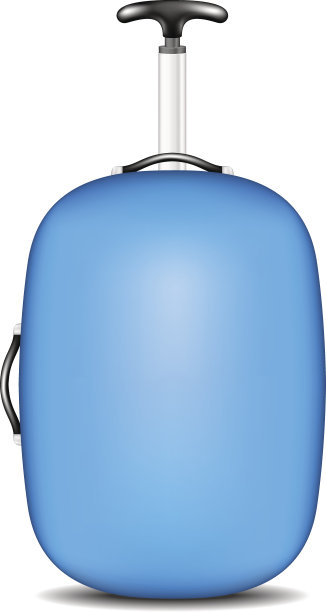 蓝色设计的旅行箱图片下载