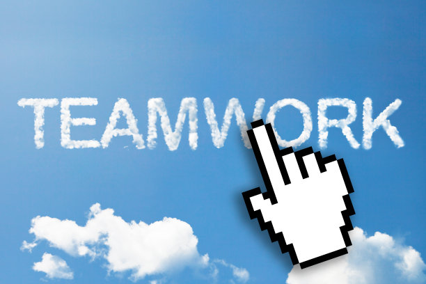 数字图标手点击团队云字图片下载