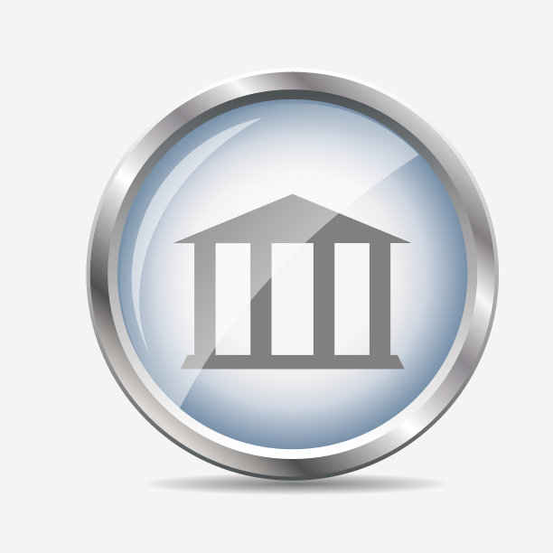 博物馆光滑图标矢量插图图片下载