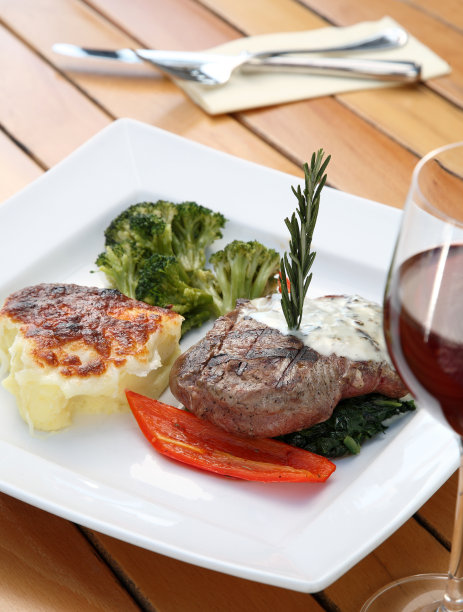 牛排配土豆泥图片下载