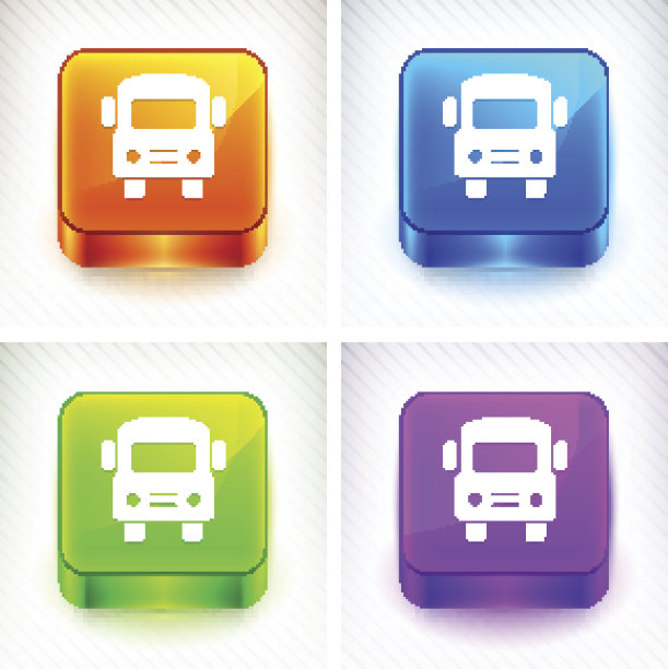 校车上有彩色方块按钮图片下载