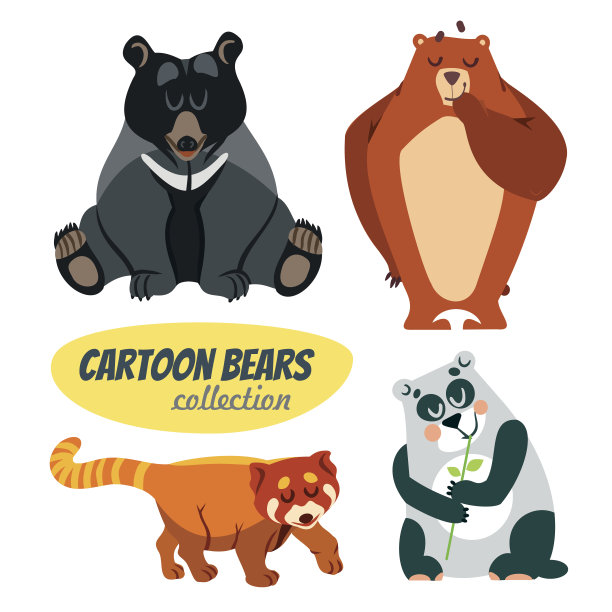 小熊卡通套装图片下载