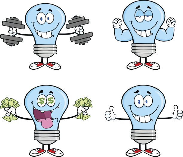 收集16个灯泡图片下载