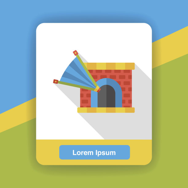 壁炉烟囱加热平面图标图片下载