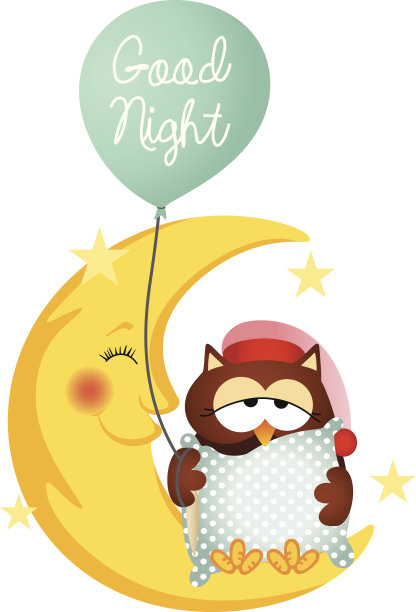 好夜猫子拿着气球图片下载