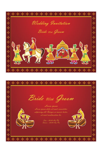 印度婚礼请柬图片下载