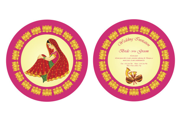 印度婚礼请柬图片下载