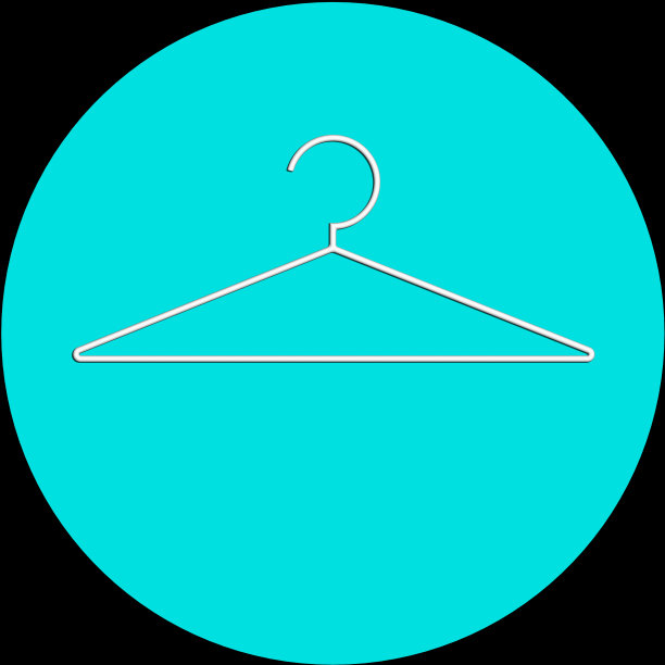 3D布衣架在蓝色的背景图片下载