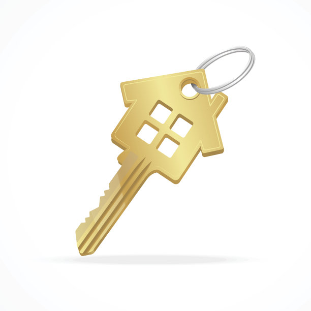 房子钥匙隔离在白色图片下载