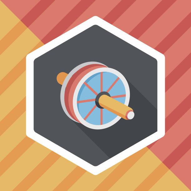 练习长阴影的滚轴图标，eps10图片下载