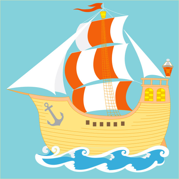 美丽古老的帆船。图片下载