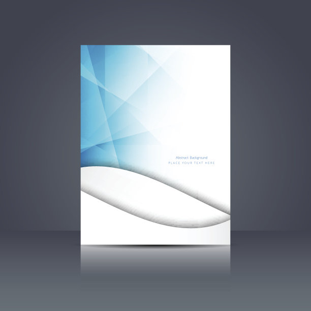 蓝色优雅的传单设计图片下载