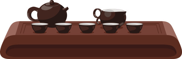 茶道。矢量插图。图片下载