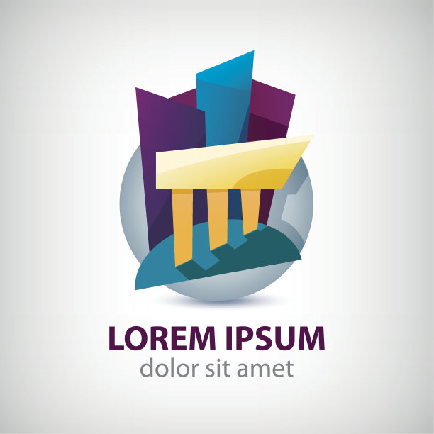 矢量创意建筑，城市图标，标志孤立图片下载