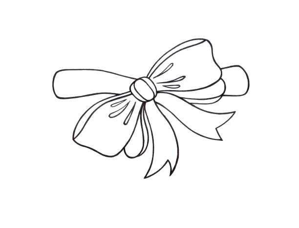 图形弓。黑色和白色图片下载