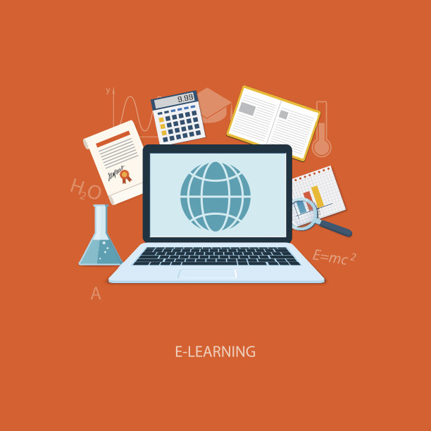 扁平的教育要素图片下载