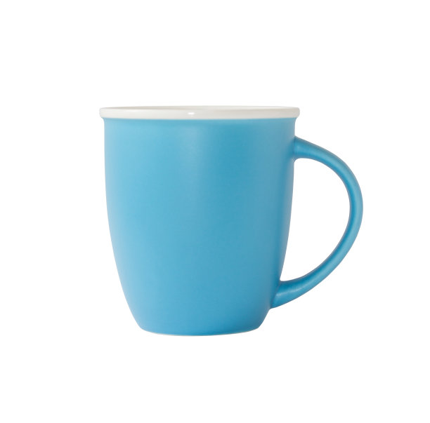 蓝色杯子孤立在白色上图片下载