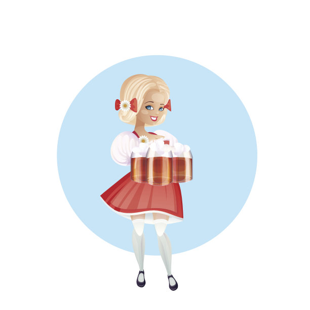 穿着紧身连衣裙喝啤酒的漂亮女人图片下载