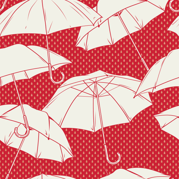 无缝矢量模式与伞图片下载