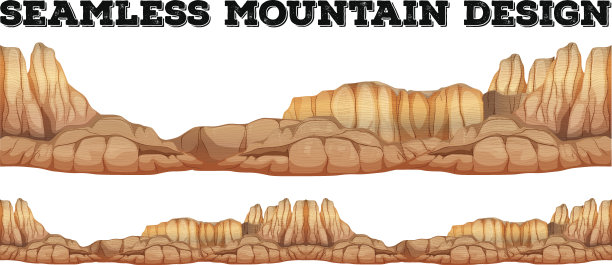 峡谷中的无缝山图片下载