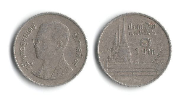 货币硬币- 1泰铢，1989年图片下载