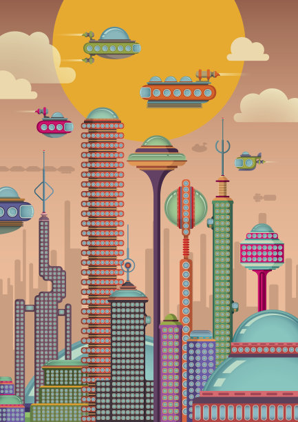未来的城市。图片下载