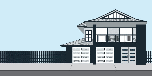 蓝屋的房地产开放房屋广告或张贴图片下载