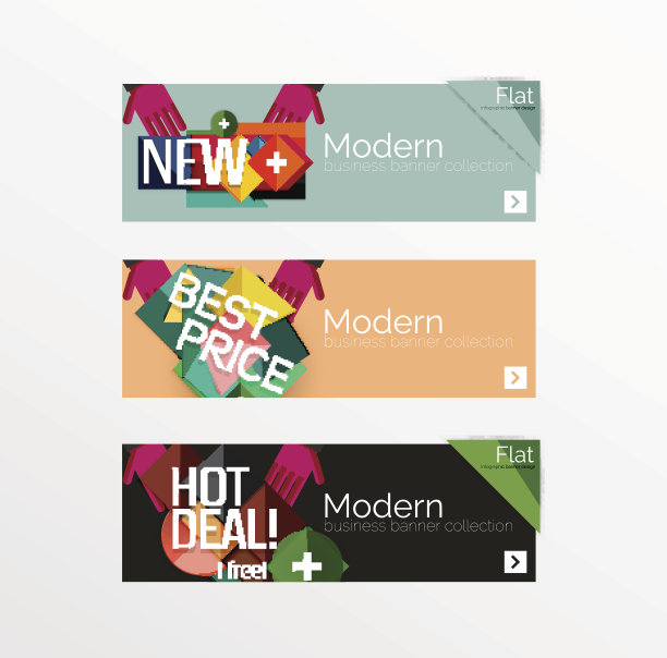 一套横幅与贴纸，标签和元素出售图片下载