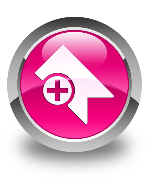 书签图标亮粉色圆形按钮图片下载