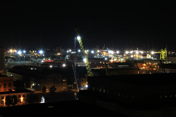 威尼斯的工业港口图片下载