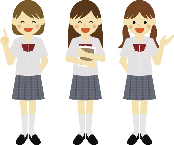夏天穿校服的女学生图片下载