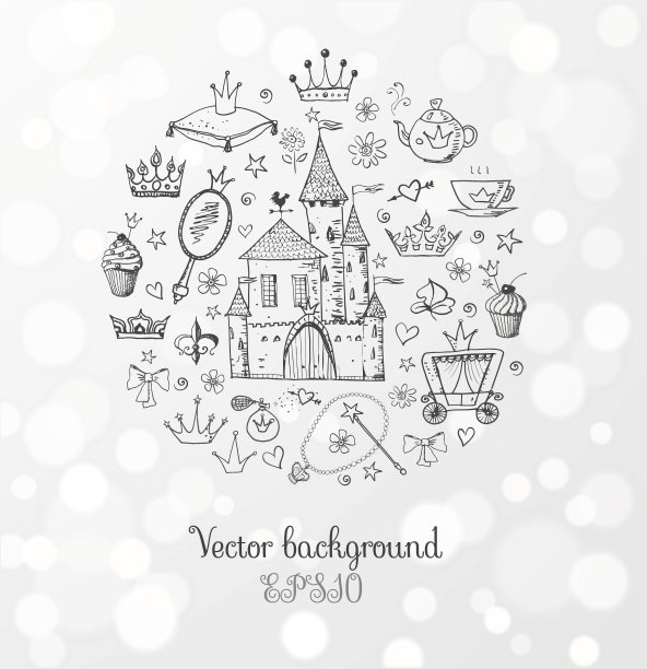 公主配饰卡片图片下载