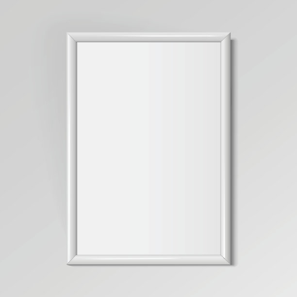 写实的白色垂直画框图片下载