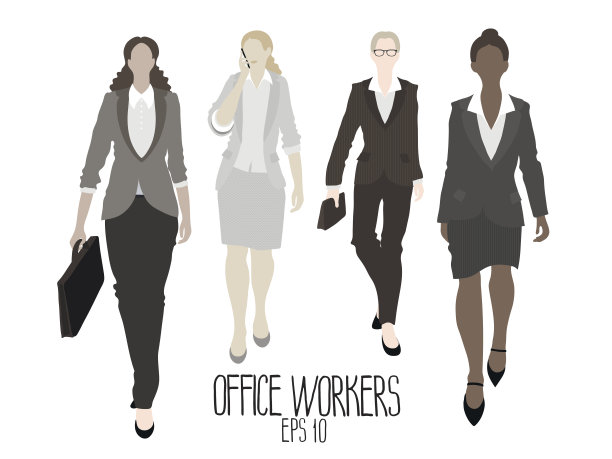 商务女士向前走图片下载